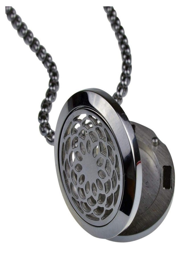 mEssentials Sunflower Essential Oil Diffuser Necklace Gift Set - Includes Aromatherapy Pendant, 24" Stainless Steel Chain, Refill Pads and 1-10ml Bottle of Inner Calm 100% Essential Oil - Image 2